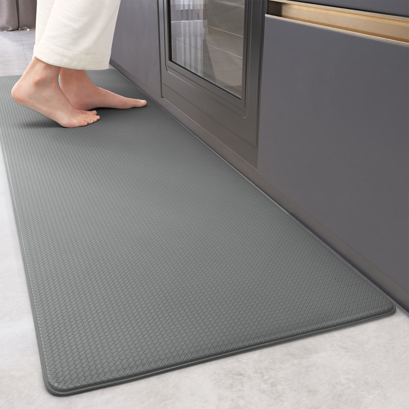 Tapis de cuisine antidérapant Dipson, Gris foncé, Tapis de couloir 1 pi 4 po x 7 pi 11 po