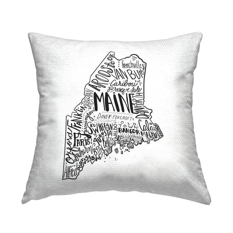 Coussin Maine State Shape City