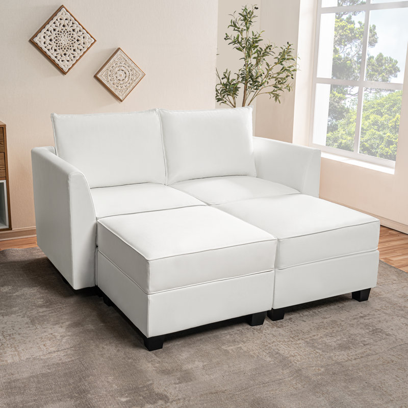 Canapé modulaire Rudolfine, Blanc brillant