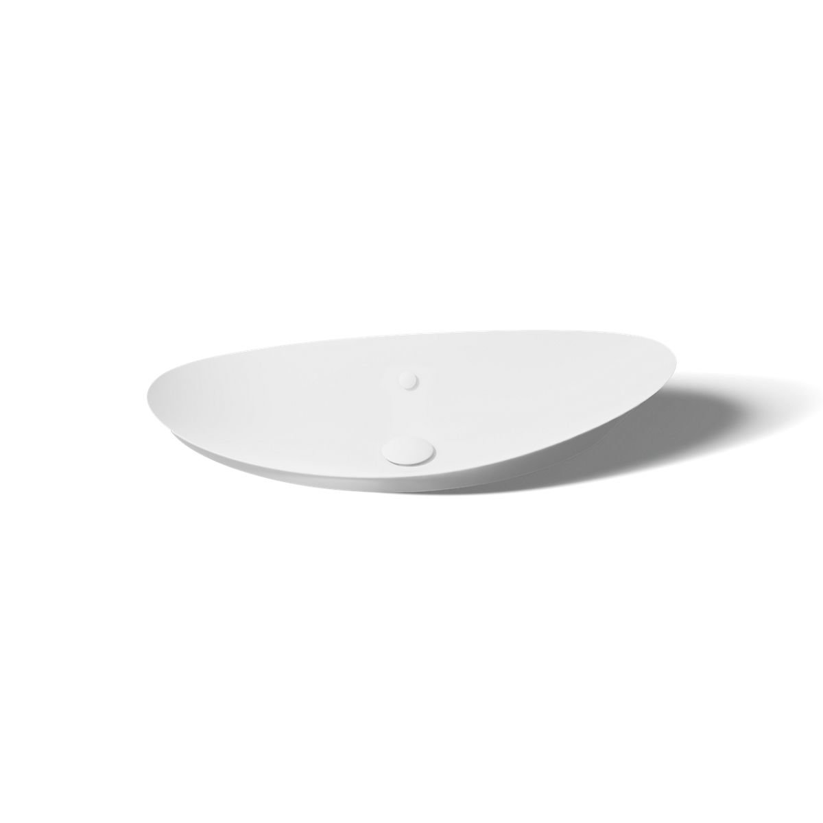 Veil Trough Vessel Sink, White