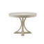 Table de salle à manger ronde de 112 cm (44 po), fini bois, design classique, crème antique