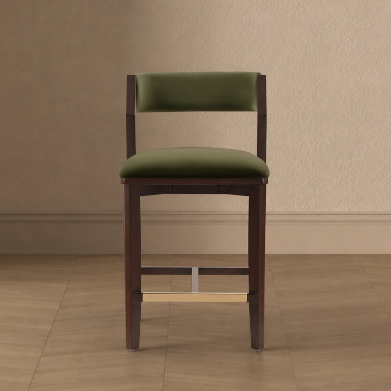 Tabouret de bar Patricia, Tabouret de comptoir (siège d'une hauteur de 25,9, Vert tortue