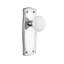 Prairie Plate with White Porcelain Door Knob-415238362-415238361