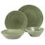 Bloomhouse Montecito Breeze 16 Piece (Service for 4) Double Plates and Bowls Stoneware Reactive Glaze Dinnerware Set - Laguna Dawn-224414632