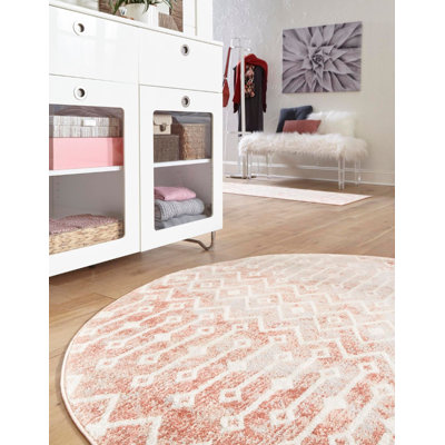 Tapis abstrait pêche kaki