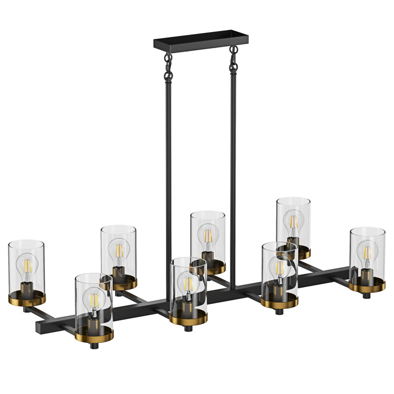Schmeling 8-E26 Light 60W Black Finished Dimmable Adjustable Chandelier