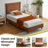 Wooden platform bed with upholstered base-2029263071-2029263070