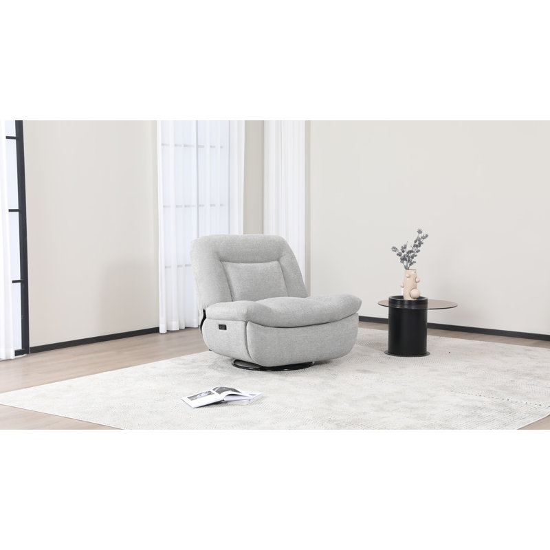 Bustamente Upholstered Accent Chair, Grey