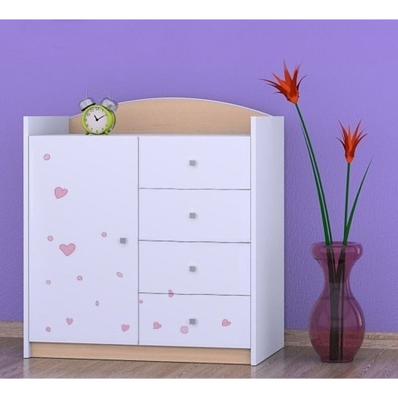 Nicollet Kids 4 - Drawer Combo Dresser, Beige