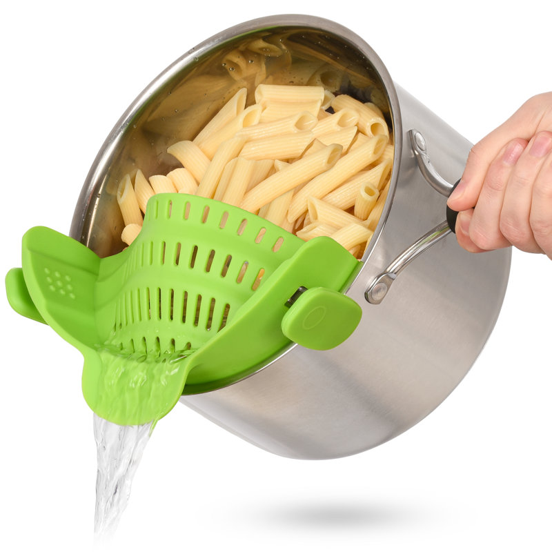 Zulay Silicone Pot Strainer - Adjustable Snap On Strainer For Most Pots & Pans