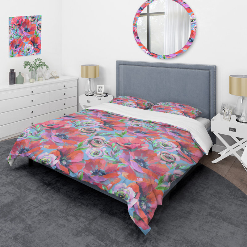 Multicolore fleurs et feuilles - Ensemble de housse de couette Cabin & Lodge