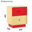 Table de chevet 2 tiroirs l 23,62 po Color Blocking