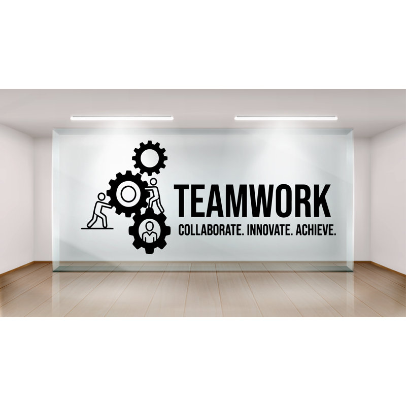 Idée de décalcomanie murale travail d'équipe travail d'équipe inspiré du travail d'équipe, H 24 po x l 11 po, Lilas
