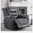 360°Swivel and Rocking Home Theatre Recliner Manual Recliner Chair with Wide Armrest-1900855626