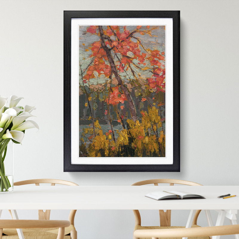 Twisted Maple by Tom Thomson - Picture Frame Painting, Black, 36cm H x 27cm W x 2cm D