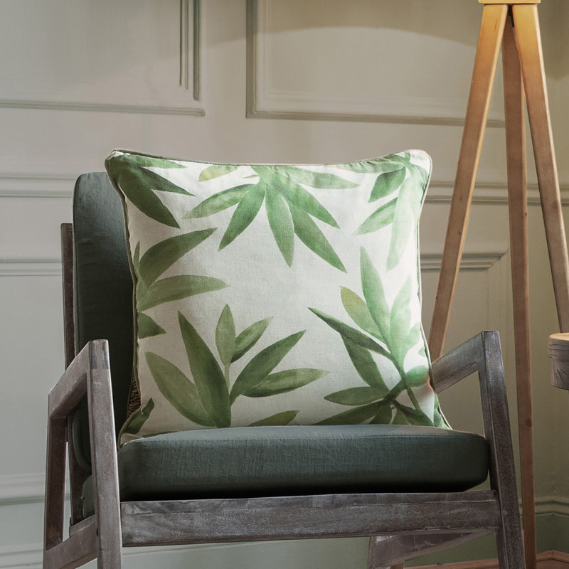 Silverwood Cushion, Green/White