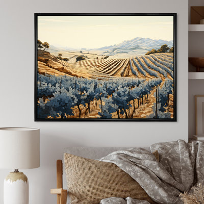 Minimalisme vignoble sur toile de fond