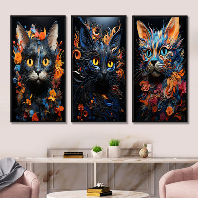 «Pixiebob» réfléchissant à un collage de chats