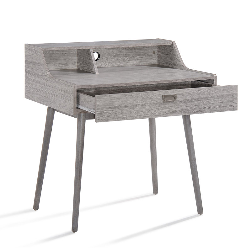 Secrétaire avec bahut Verdugo de P 23,62 po x l 32, 68 po x H 35, 43 po, Gris