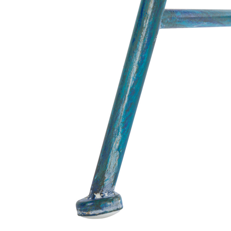 Banc de jardin en métal Kyel, Bleu antique