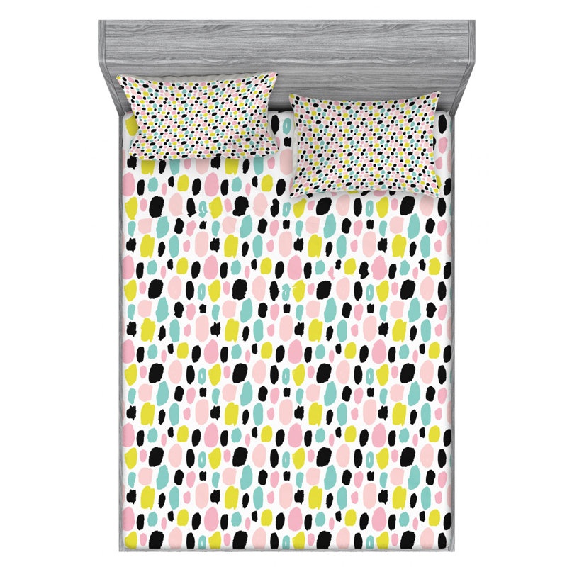Microfiber Patterned Sheet Set, Queen Sheet Set + Fitted Sheet + 2 Pillowcases
