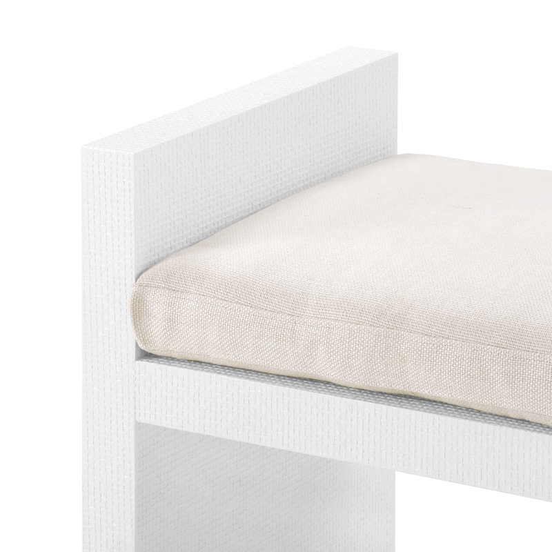 Upholstered Bench, White