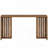 62.99" Narrow Counter Height Pub Table - Rustic Brown, Louvered Pedestal Base