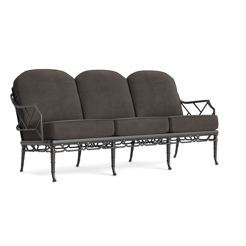 Calcutta Outdoor 3 - Seat Patio Sofa, Fusion Charcoal, Textured Pewter