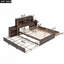 Lit plateforme double avec tablettes coulissantes-1522224234