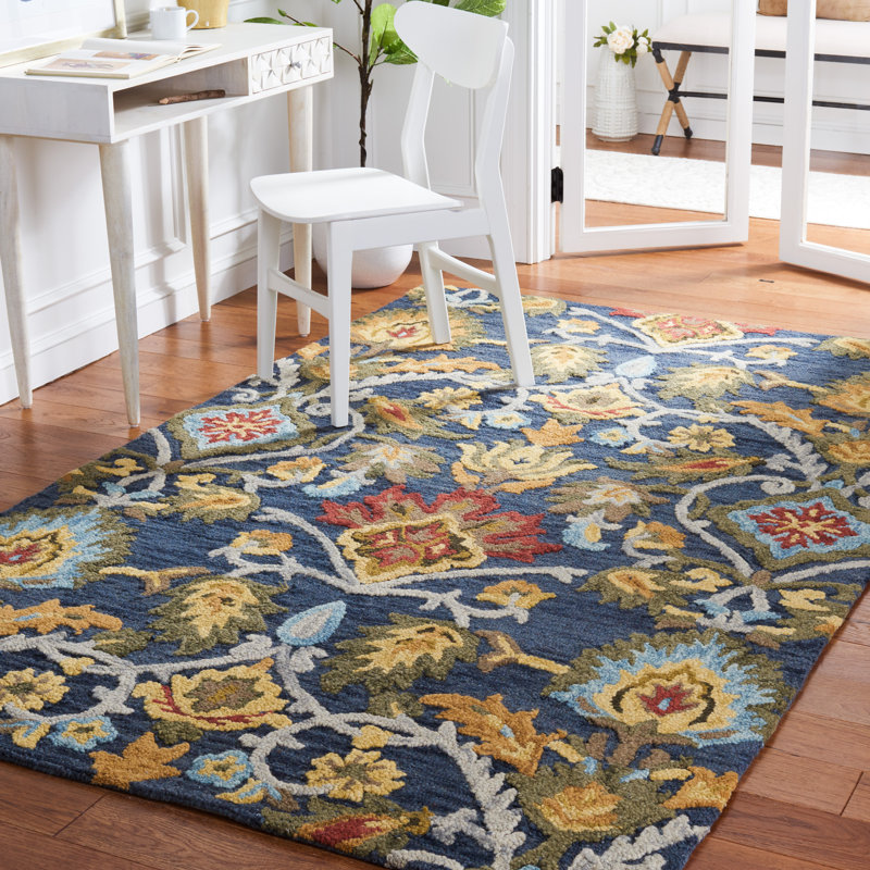 Tansy Hand Tufted Wool Rug, Rectangle 183 x 274 cm, Green/Brown