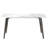 62.99" Modern Artificial Stone Curved Edge Dark Grey Metal Leg Dining Table-Can Accommodate 6 People(Dining Table Only)-589188084