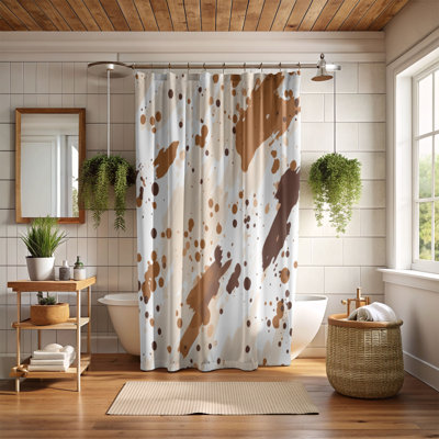 Brown Splotches - Premium Shower Curtain