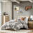 Plaid Full/Queen Comforter , , 2 Shams, Throw Pillows, Filling, Classic Design Bedding Print,