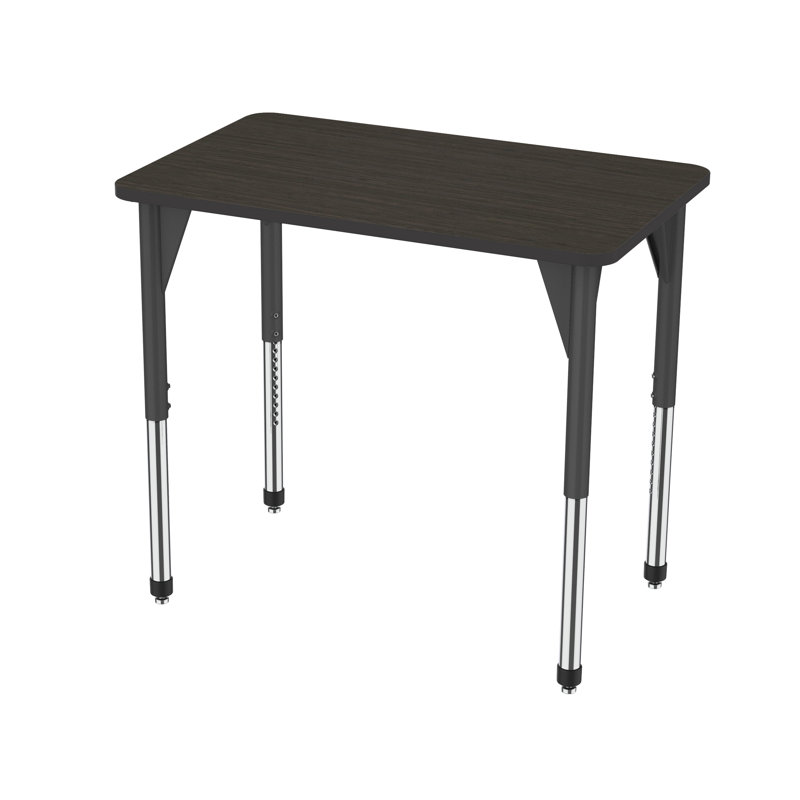 Table d'activité rectangulaire à hauteur réglable Premier Series, H 42 po x L 48 po x l 30 po, Chevalier asiatique, Noir