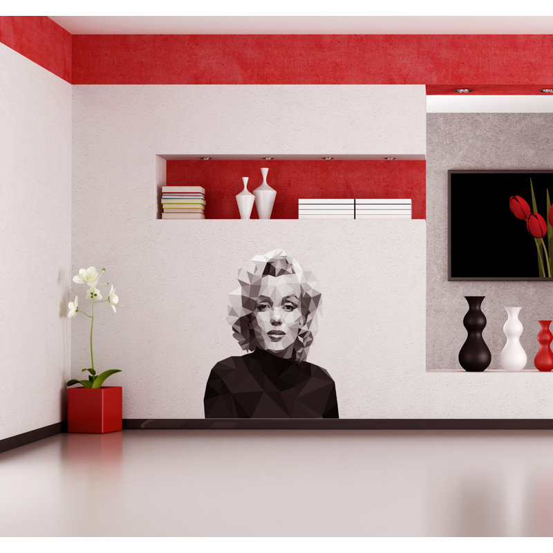 Adhésif décoratif polygonale Legend, H 36 po x l 33 po