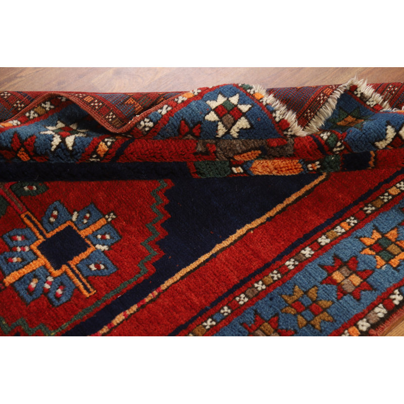 Red Vegetable Dye Kazak Oriental Rug