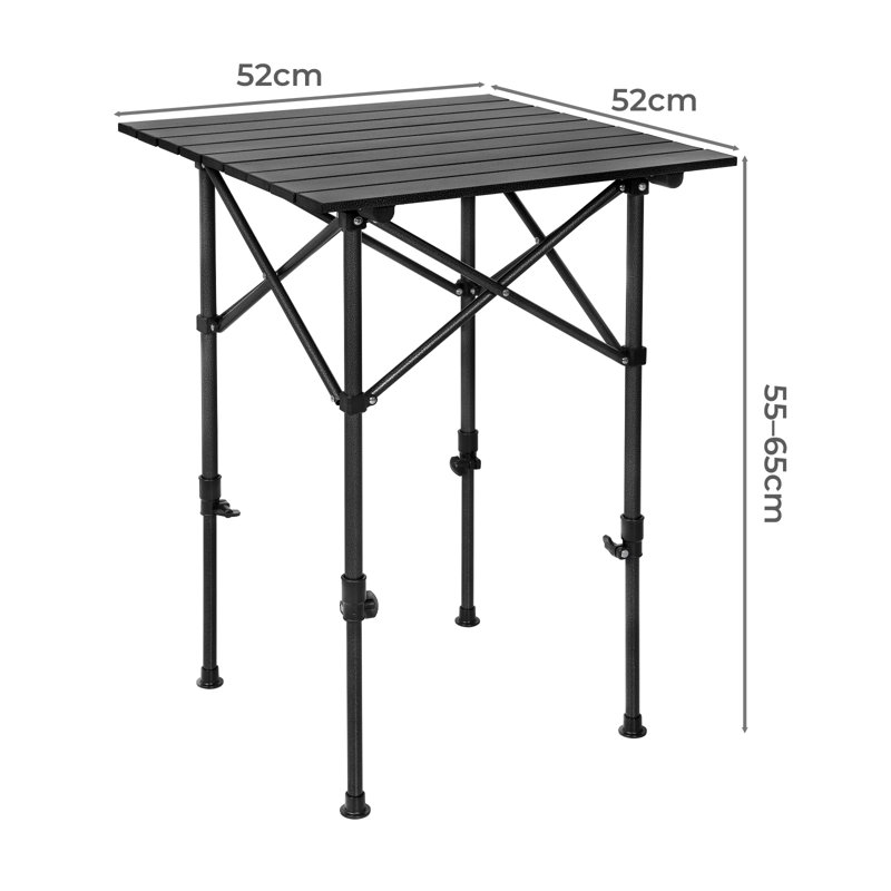 Rectangular Outdoor Camping Table , 52cm cm W 52cm cm D, 65cm H x 52cm W x 52cm D