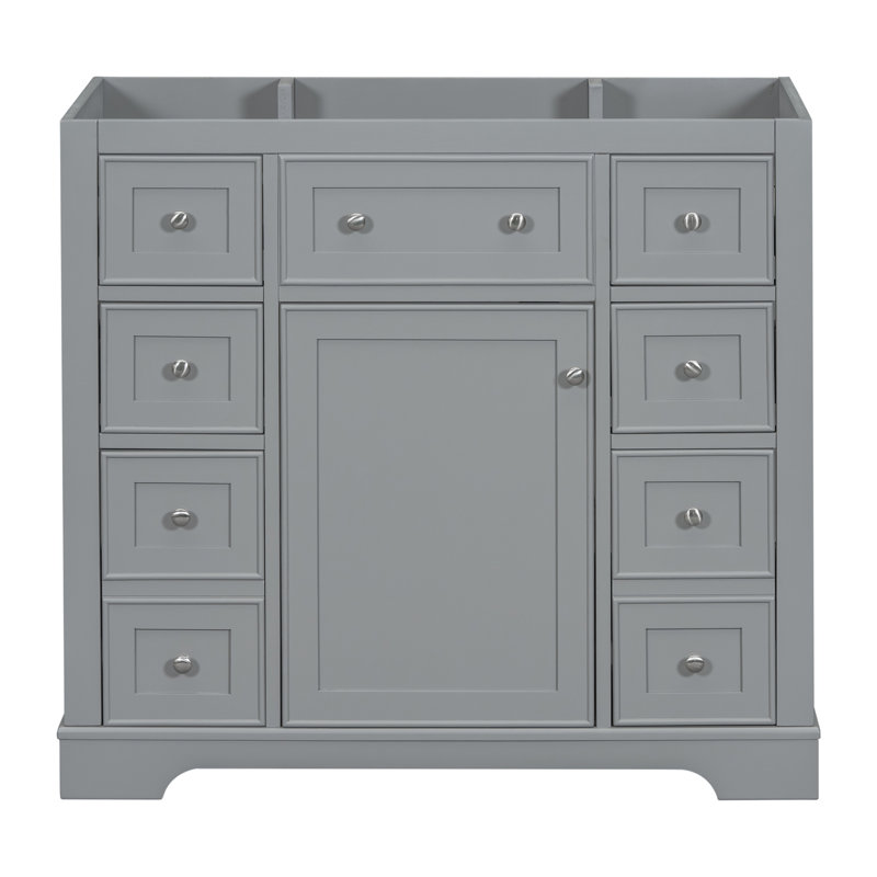 Base de meuble-lavabo simple 35,6 po seulement, Gris
