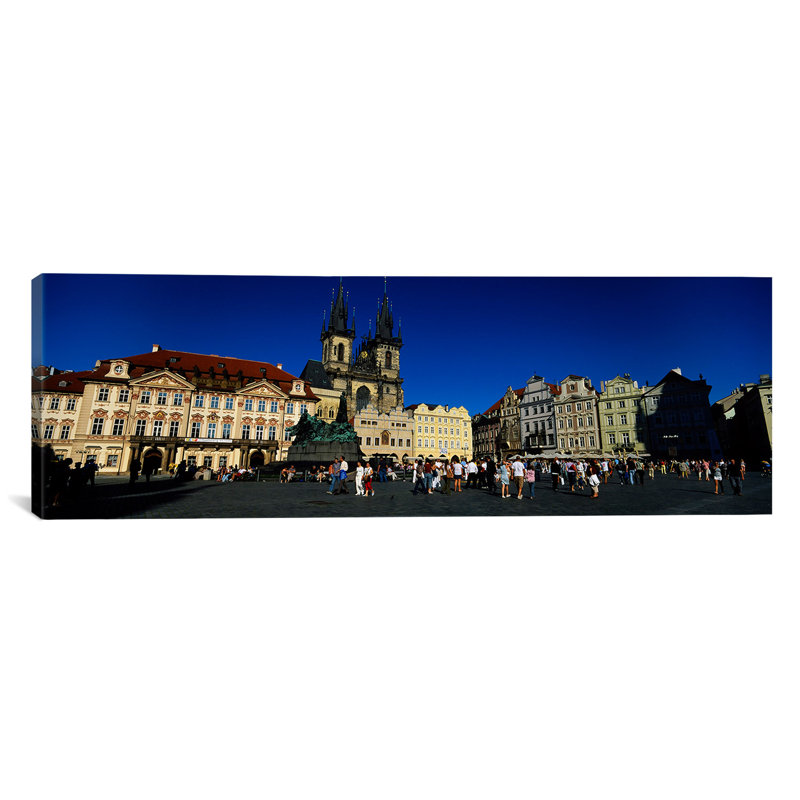 « old town square, prague, république tchèque », reproduction de photo sur toile, H 24 po x l 72 po x P 1,5 po, Toile tendue