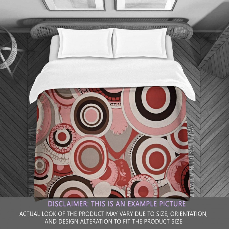 Funky Bedding, Twin Comforter, Pink/Red Abstract