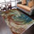 Bicknell Machine Made Heatset Polypropylene Area Rugs  - Rectangle, Caramel Blue Color, Contemporary Modern Design, Low Pile Machine Made Area Rugs for Living Room, Bed Room-30779279