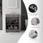 Meuble-lavabo autoportant 24 po avec lavabo, porte à fermeture douce, comptoir en granite blanc 0,6 po-744944176-744944181