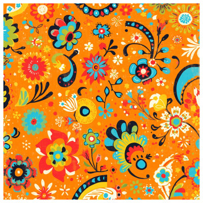 Édredon floral à motif d'art populaire