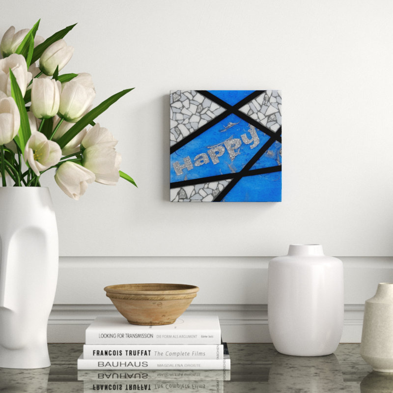 Happy-Blue Print by Eddie Bruckner