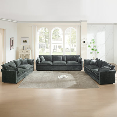  Ensemble de salon, canapé en chenille moderne, pour le salon