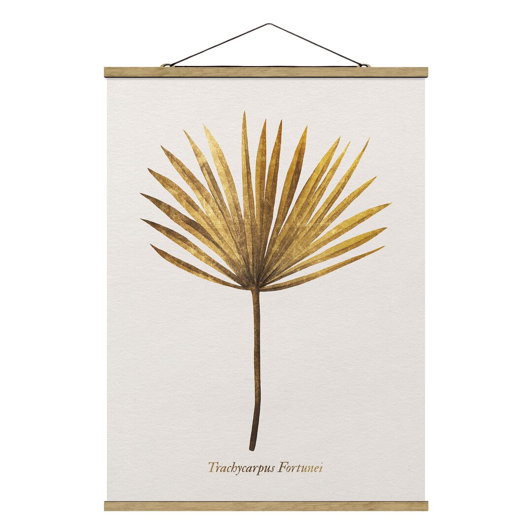 Stoffbild Gold - Palm Leaf