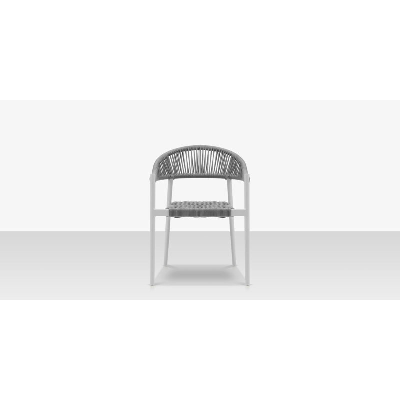 Chaise de salle à manger avec accoudoirs Skye, gris