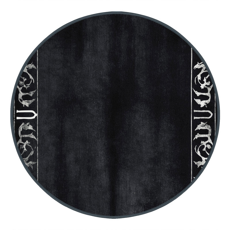 Obsidian Whorl Rug, Round 4'