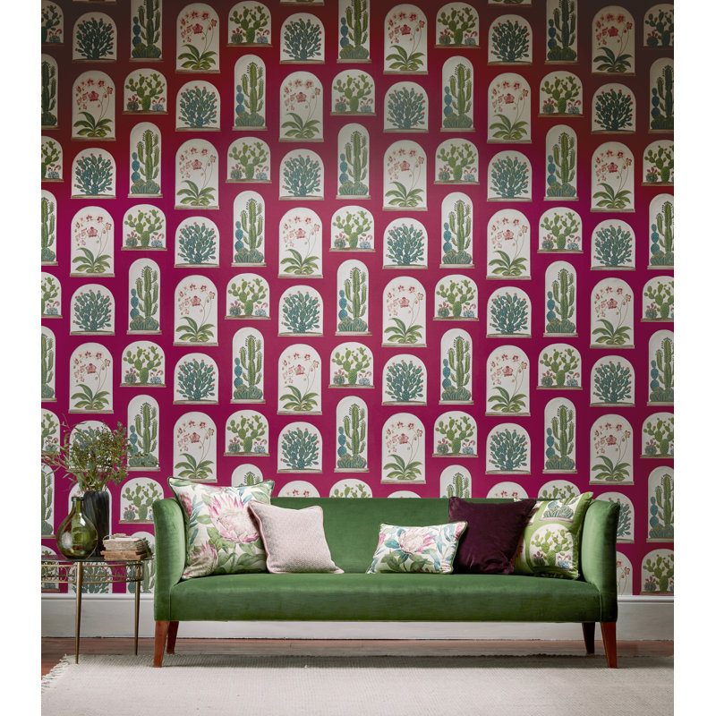 Terrariums 10.05m x 52cm Matte Wallpaper Roll, Pink