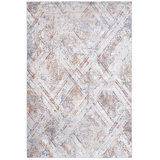LOOM & LUXE Collection Beige/Geometric Non-Shedding Area Rug